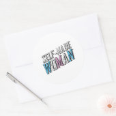 Zelfgemaakte vrouw ronde sticker (Envelop)