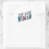 Zelfgemaakte vrouw ronde sticker (Tas)
