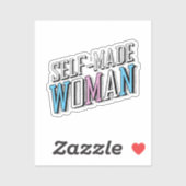 Zelfgemaakte vrouw sticker (Vel)
