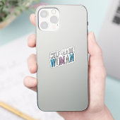 Zelfgemaakte vrouw sticker (Telefoon)