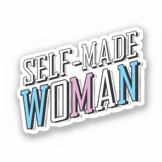 Zelfgemaakte vrouw sticker (Voorkant)