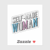 Zelfgemaakte vrouw sticker (Vel)