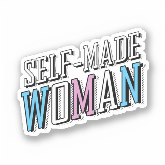 Zelfgemaakte vrouw sticker (Voorkant)