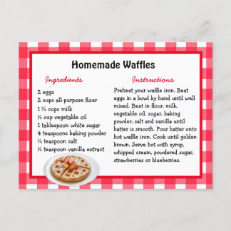 Zelfgemaakte Wafels Recept Kaart