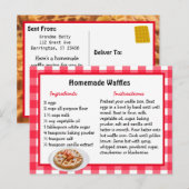 Zelfgemaakte Wafels Recept Kaart (Voorkant / Achterkant)