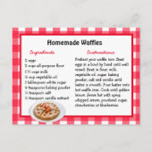 Zelfgemaakte Wafels Recept Kaart (Voorkant)