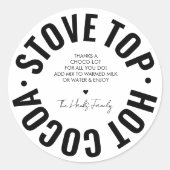 Zelfgemaakte warme chocoladetrendy leuke vakantie ronde sticker (Voorkant)