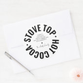 Zelfgemaakte warme chocoladetrendy leuke vakantie ronde sticker (Envelop)