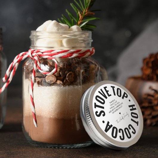 Zelfgemaakte warme chocoladetrendy leuke vakantie ronde sticker