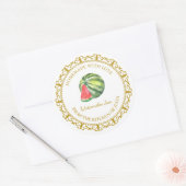  Zelfgemaakte Watermeloen Jam Label l Wit (Envelop)