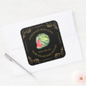 Zelfgemaakte Watermeloen Jam Square Label (Envelop)