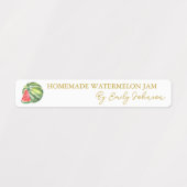 Zelfgemaakte Watermeloen Jam Thin Label (Design 1)