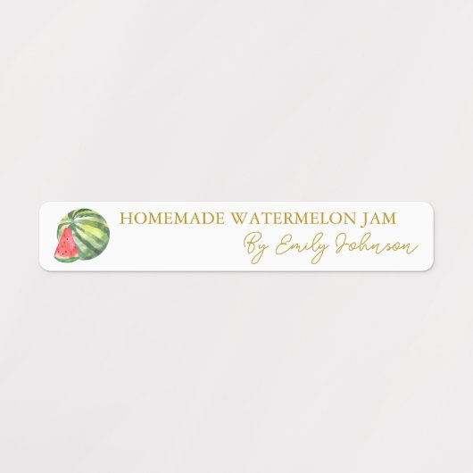 Zelfgemaakte Watermeloen Jam Thin Label (Design 1)