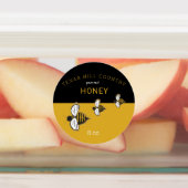 Zelfgemaakte Waterverf Bee Pure Raw Honey Labels (Aangebracht)
