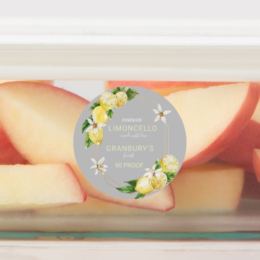 Zelfgemaakte Waterverf Limoncello Curd Labels (Aangebracht)