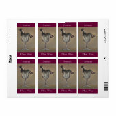 Zelfgemaakte wijn Antiek Fun Lady Labels Personali (Full Sheet)