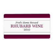 Zelfgemaakte wijn etiket (Voorkant)