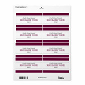 Zelfgemaakte wijn etiket (Full Sheet)