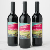 Zelfgemaakte wijn gepersonaliseerd label rommelige wijn etiket (Flessen)