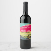 Zelfgemaakte wijn gepersonaliseerd label rommelige wijn etiket (Voorkant)