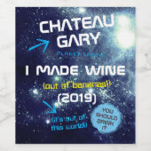 Zelfgemaakte wijn gepersonaliseerd label ruimte un etiket (Enkel label)