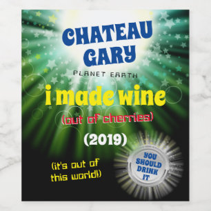 Zelfgemaakte wijn gepersonaliseerd label ruimte un etiket