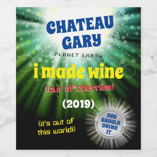 Zelfgemaakte wijn gepersonaliseerd label ruimte un etiket (Enkel label)