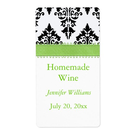 Zelfgemaakte wijn label (Voorkant)