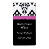 Zelfgemaakte wijn label (Voorkant)