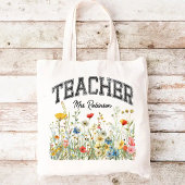 Zelfgemaakte Wilde Bloemen Leraren Tas, Cadeau voo Tote Bag
