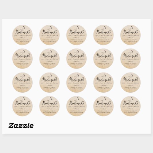 Zelfgemaakte Wildflower Kraft Custom Product Verpa Ronde Sticker (Vel)