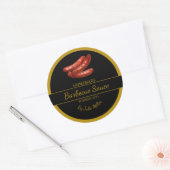 Zelfgemaakte worst Barbecuesaus BBQ Label (Envelop)