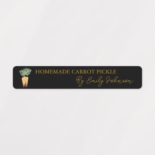 Zelfgemaakte Wortel Pickle Thin Label (Design 1)