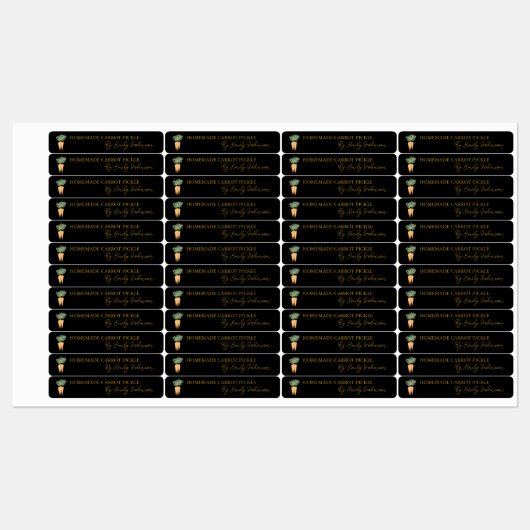 Zelfgemaakte Wortel Pickle Thin Label (Vel)