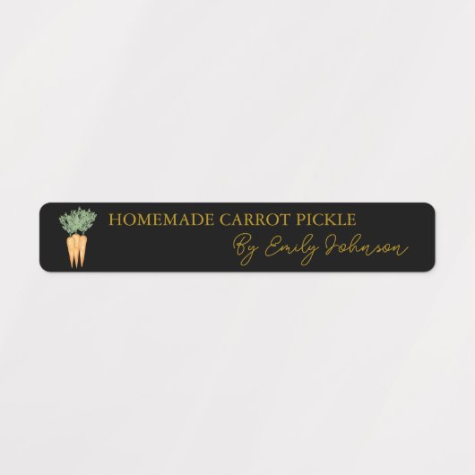 Zelfgemaakte Wortel Pickle Thin Label (Design 2)