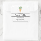 Zelfgemaakte wortel vierkant label (Tas)