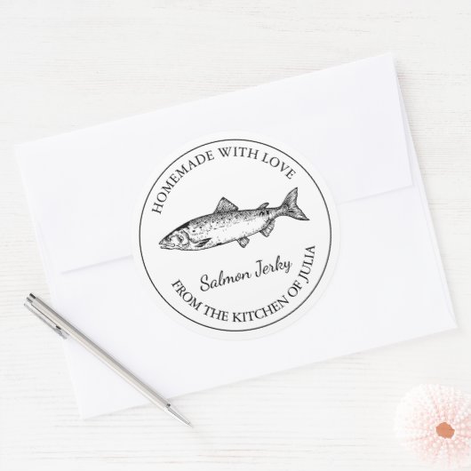 Zelfgemaakte Zalm Jerky Label (Envelop)