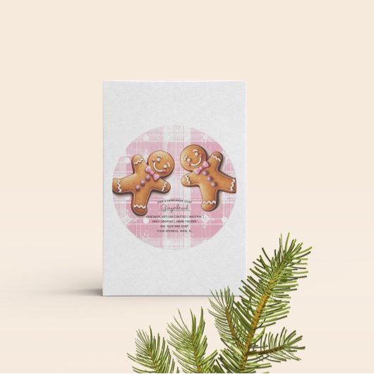 Zelfgemaakte Zeep Bedrijfs Koekjes Kerst Label