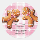 Zelfgemaakte Zeep Bedrijfs Koekjes Kerst Label (Voorkant)