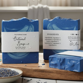 Zelfgemaakte zeep buikband label door Soap Uitnodigingen Wikkel