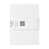 Zelfgemaakte zeep Buikband met logo & QR-code Uitnodigingen Wikkel (Achterkant Voorbeeld)
