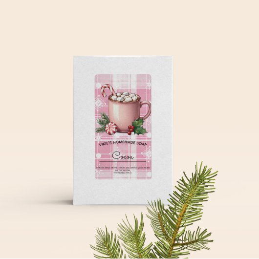 Zelfgemaakte zeep Business Cocoa Christmas Label