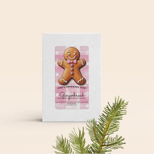 Zelfgemaakte zeep Business Gingerbread Christmas L Etiket
