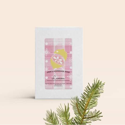 Zelfgemaakte Zeep Business Lemon Christmas Label