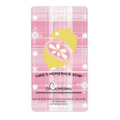 Zelfgemaakte Zeep Business Lemon Christmas Label (Voorkant)