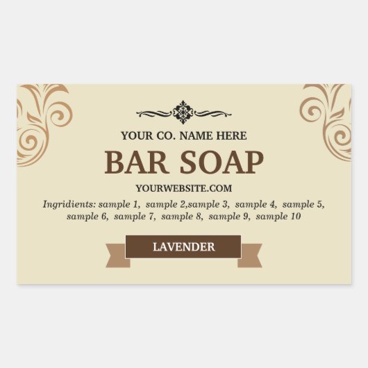 Zelfgemaakte zeep label Sticker (Voorkant)