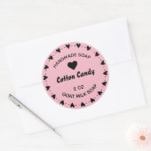 Zelfgemaakte zeep Rustiek Country Heart Wreath Roz Ronde Sticker (Envelop)