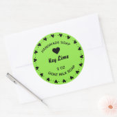 Zelfgemaakte zeep rustieke land hart krans Limoen Ronde Sticker (Envelop)