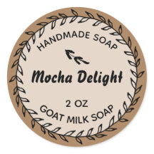 Zelfgemaakte zeep rustieke land krans mokka