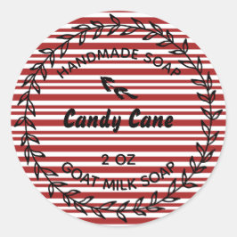 Zelfgemaakte zeep rustieke land krans suikerriet ronde sticker